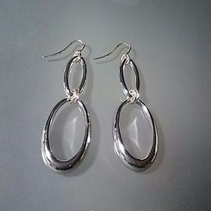 Unwritten Silver Endless Hoop Earrings